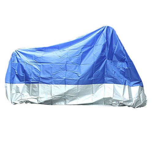 Funda Protector de Polyester Talla XXXL (265cm) Cubierta para Moto Gris y Azul