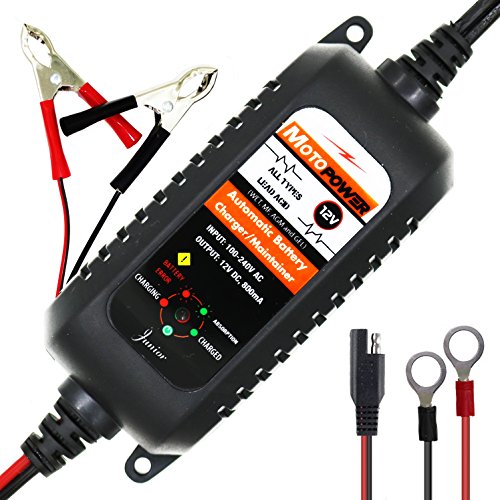 Motopower 12V 800mA cargador / Mantenedor de batería Automático