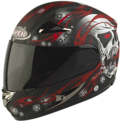 Casco Integral Viper RS-44 Calavera Rojo Mate