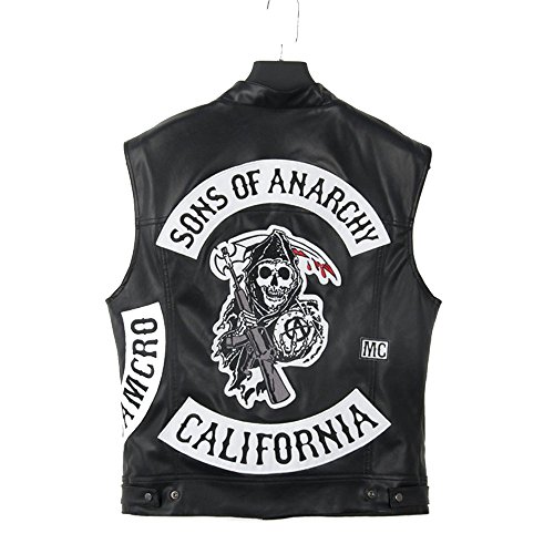 Chaqueta de Cuero sin Mangas 100% Cuero Sons Of Anarchy